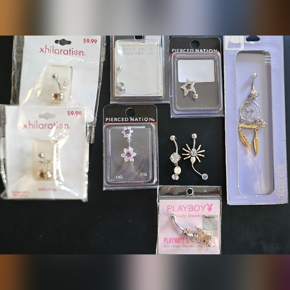 Belly Piercing jewelry NWOT lot of 9